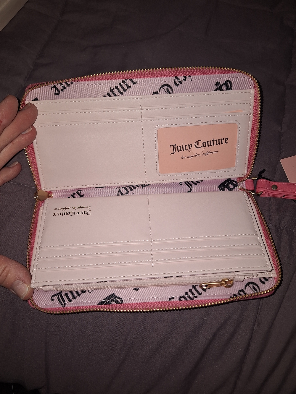 Juicy Couture Pink Signature Wristlet Wallet - Picture 5 of 5